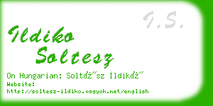 ildiko soltesz business card